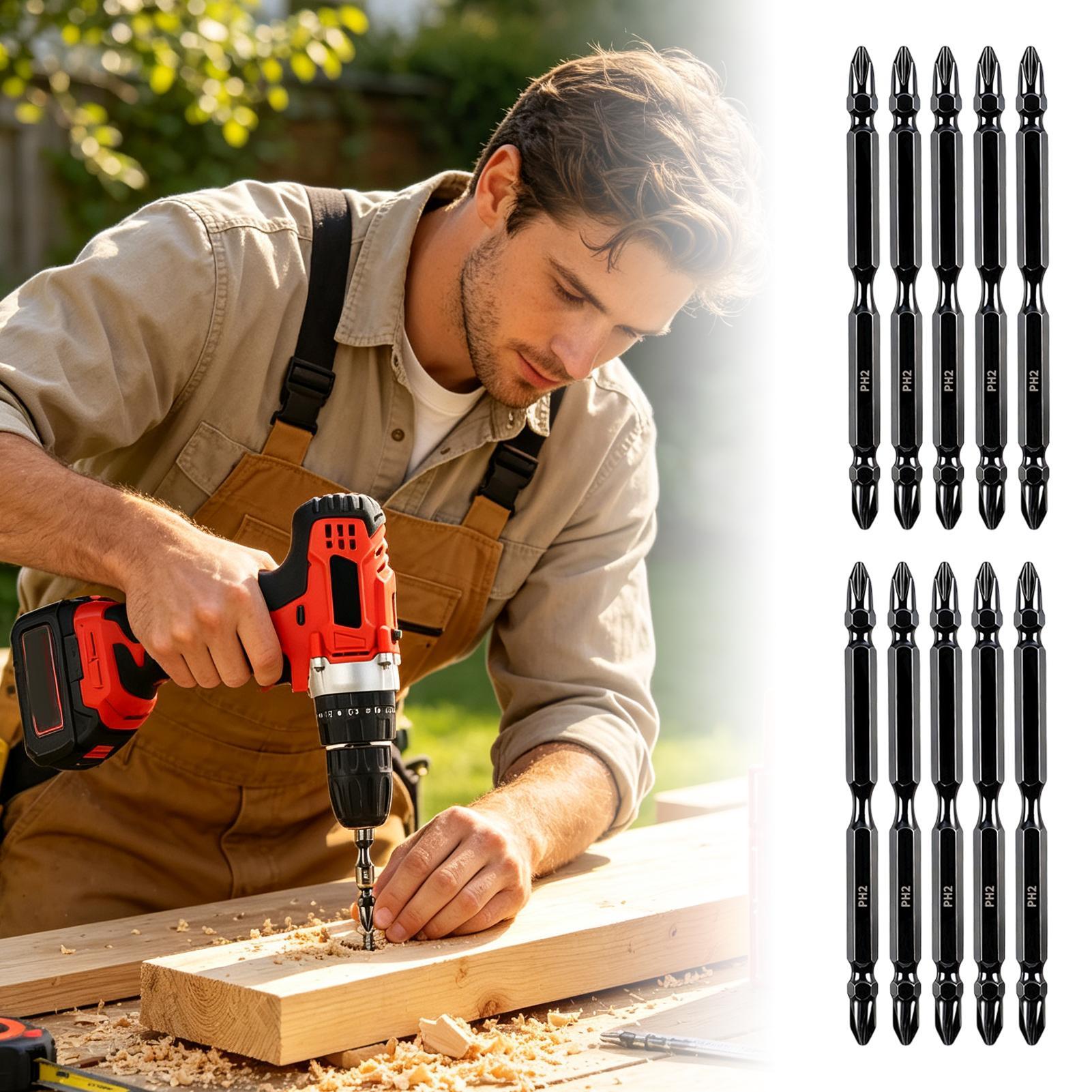 End Mill Set - Magnetic Drill Bits Double-Ended Milled Magnetic
