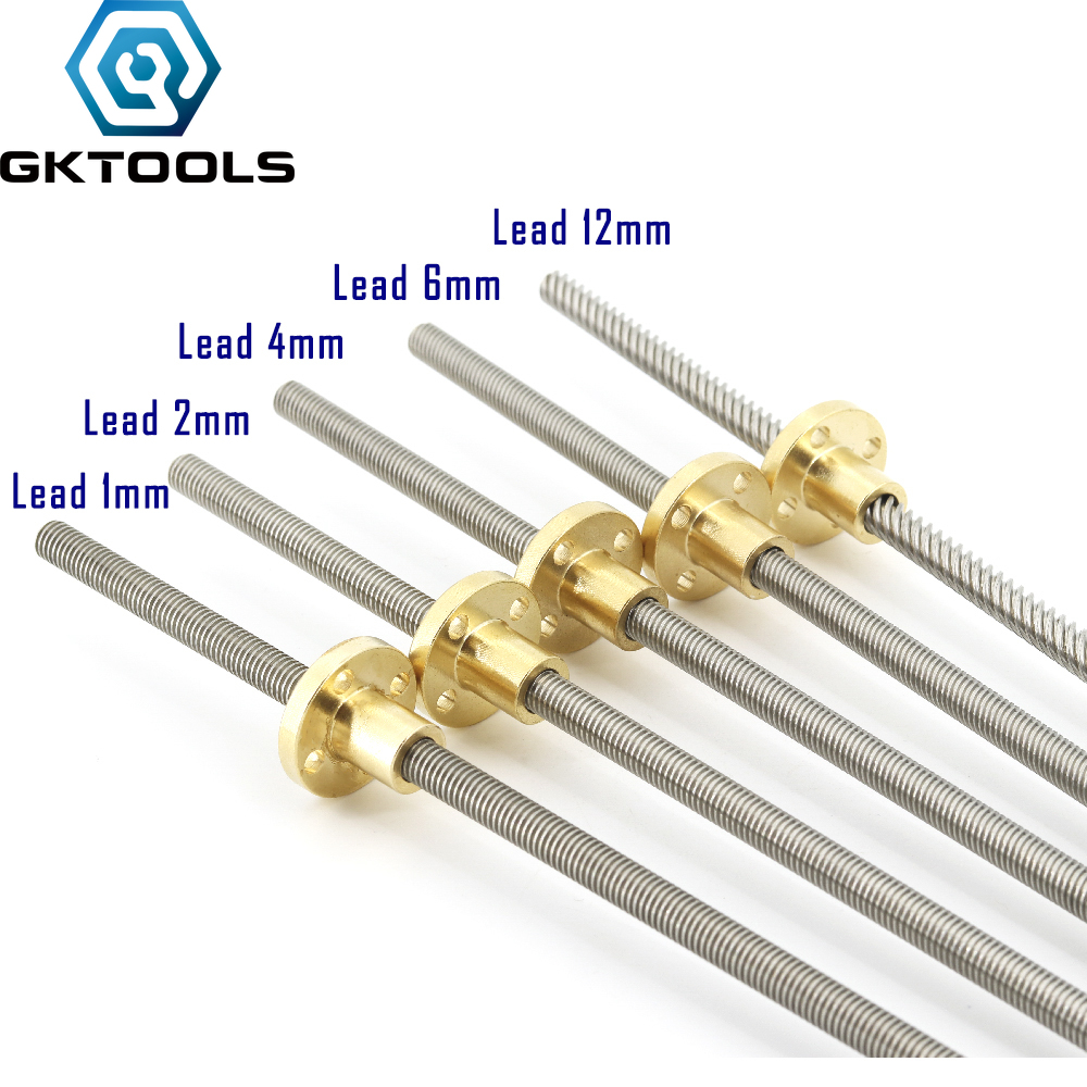 Lead Screw 8Mm - 304 Stainless Steel T8 Screw Length