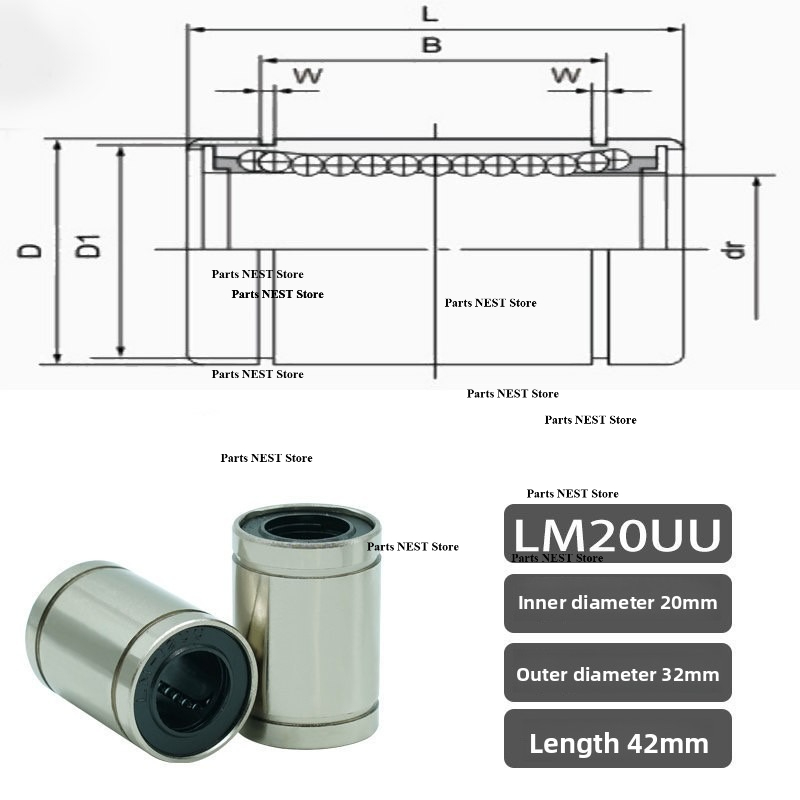 2/5PCS Linear Bushings CNC Lin - Lm8Uu Bearing review and price