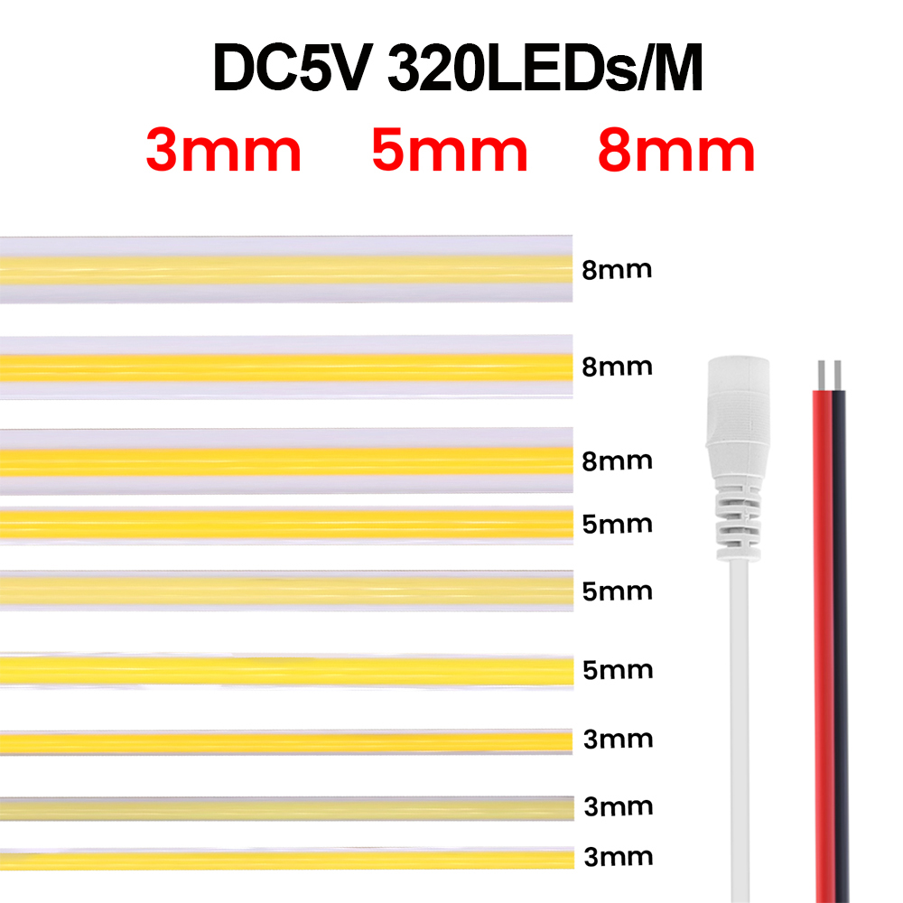 3MM 5MM 8MM COB Strip 5V 12V 3 - Linear Rod 8Mm review and price