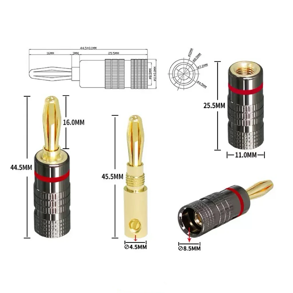 1-10Pcs No Solder Banana Plug  - Coupling 8Mm review and price