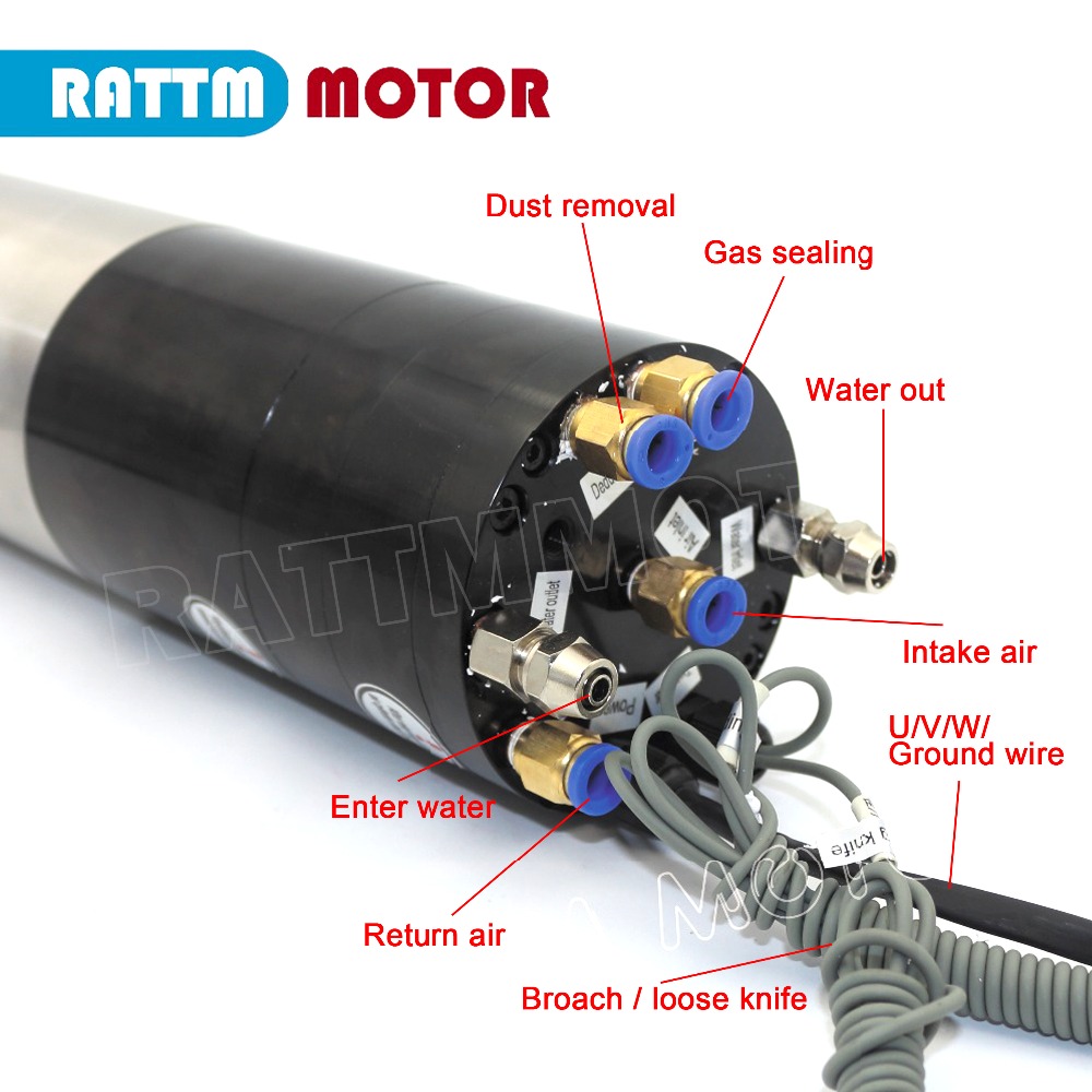 1.8KW 2.2KW ISO20 water cooled - Water Cooled Spindle review and price