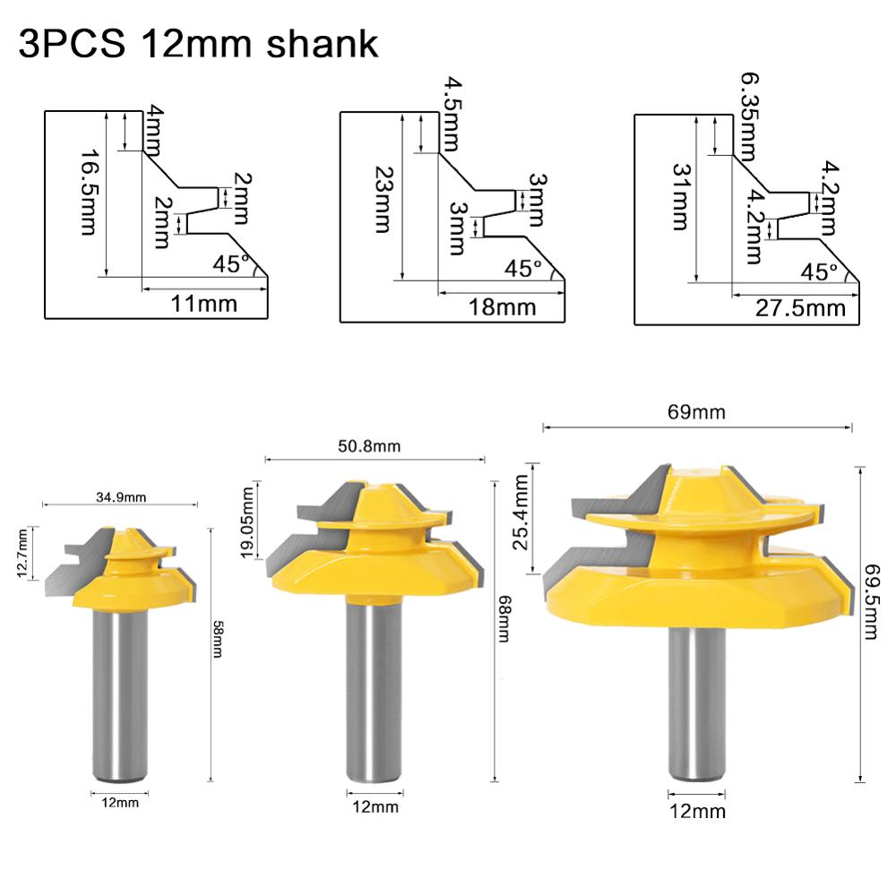 12mm 1/2' Shank Miter 45 Degre - End Mill Set review and price