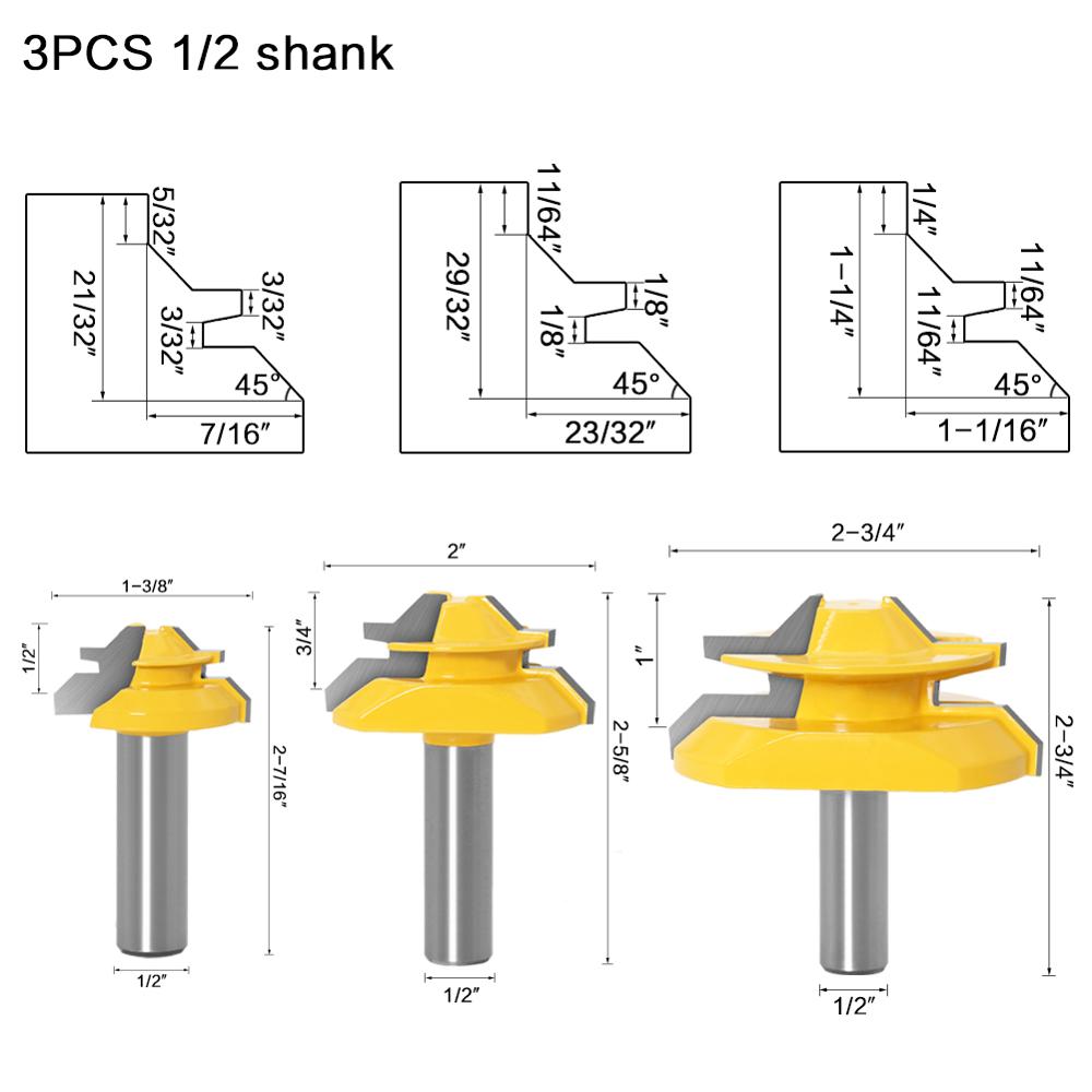 12mm 1/2' Shank Miter 45 Degre - End Mill Set review and price