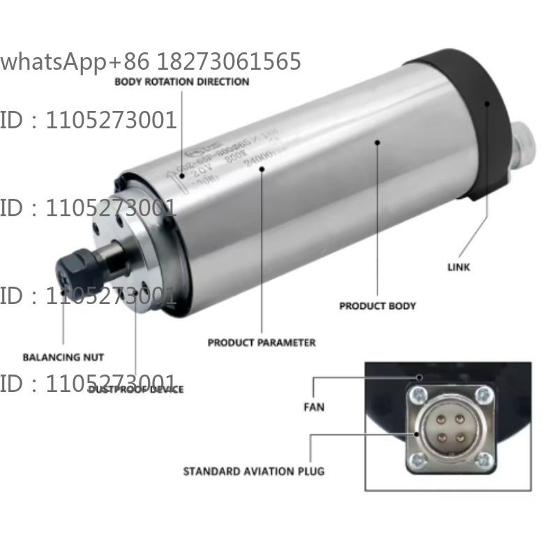 24000RPM Round Water‑Cooled Sp - Spindle Motor review and price
