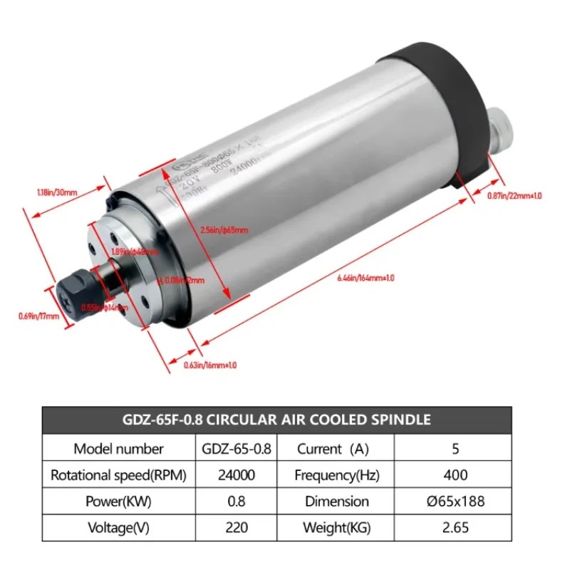 24000RPM Round Water‑Cooled Sp - Spindle Motor review and price