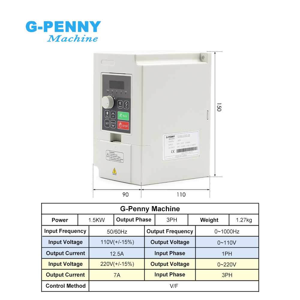 G-Penny CNC 1.5KW ER16 65mm 4  - Water Cooled Spindle review and price