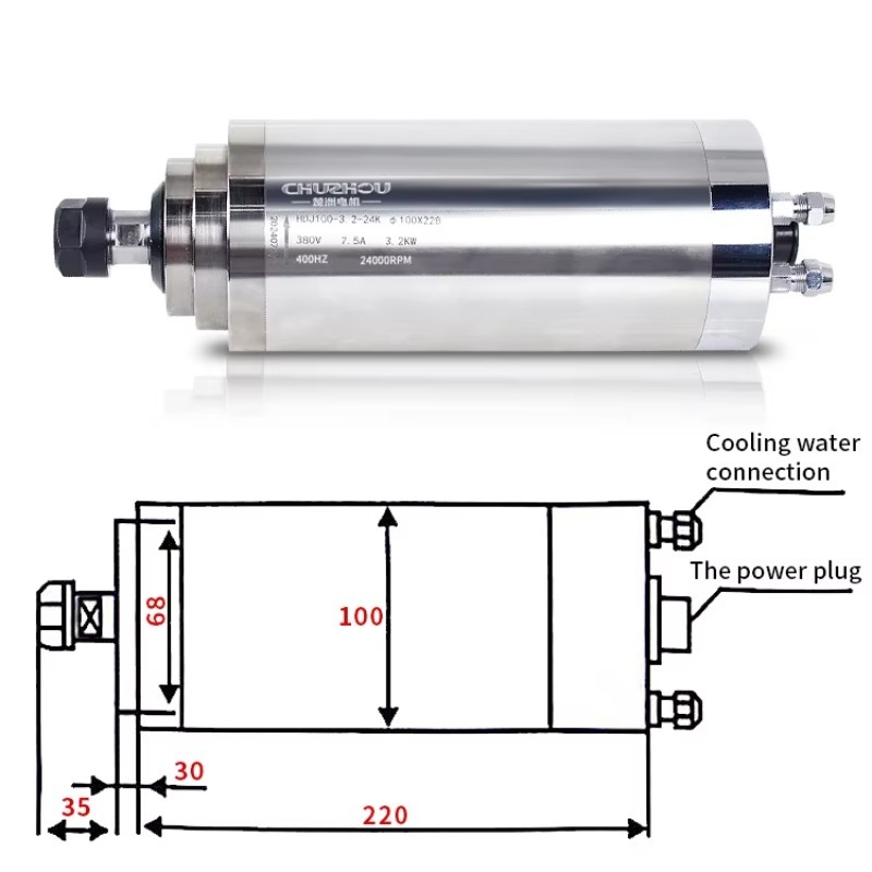 3Kw Water Cooled Spindle 4 Bea - Water Cooled Spindle review and price