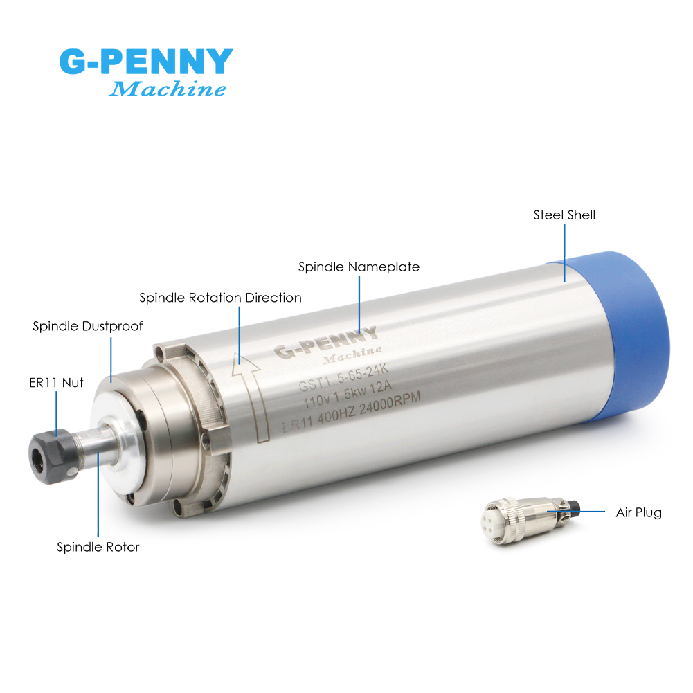 G-PENNY Machine 1.5kw ER11 air - Water Cooled Spindle review and price