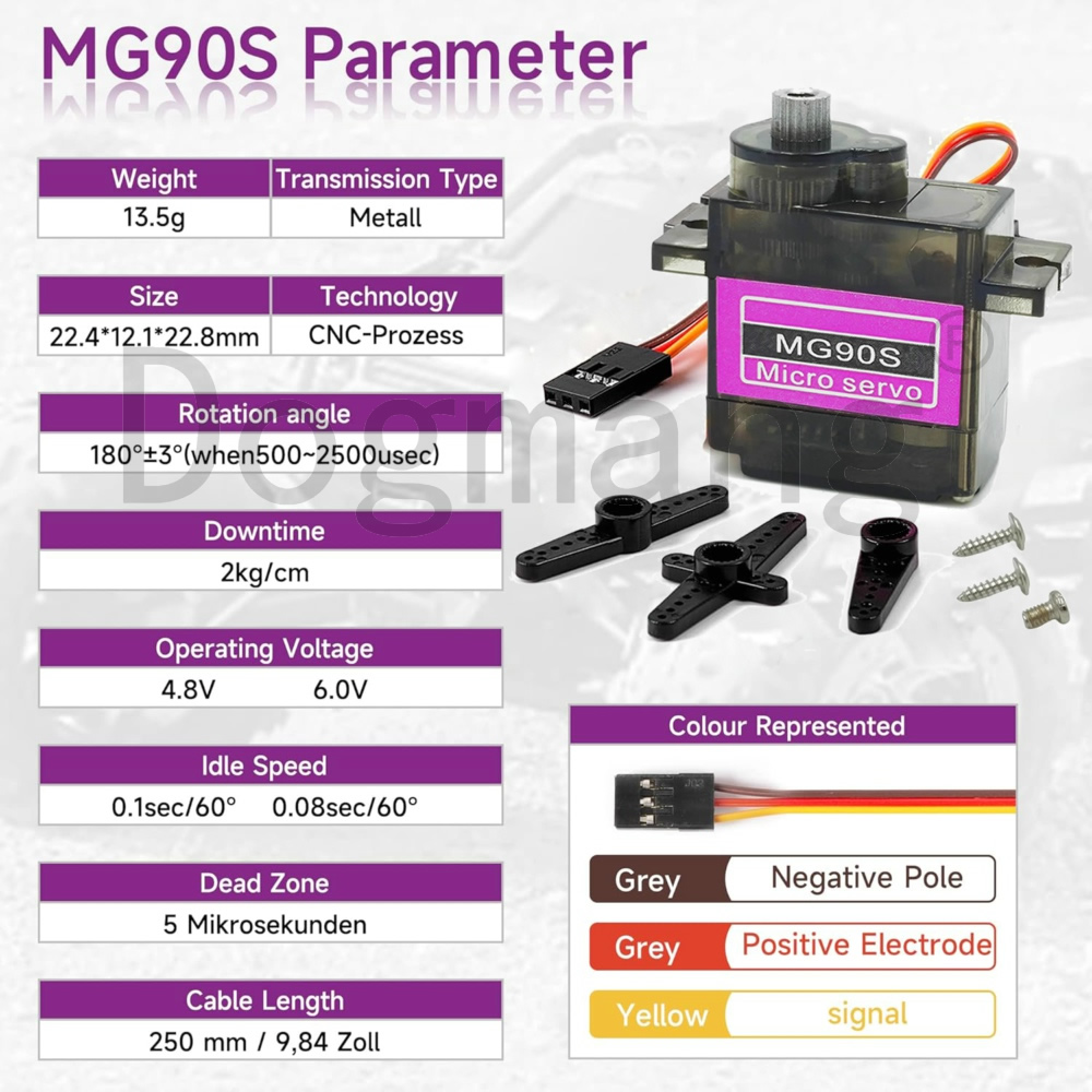 MG90S Servo 1/2/4/10/20/50 Pcs - Servo 9G review and price