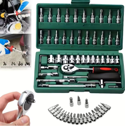 46pc Drive Socket Set 1/4 inch - Cnc Bits review and price