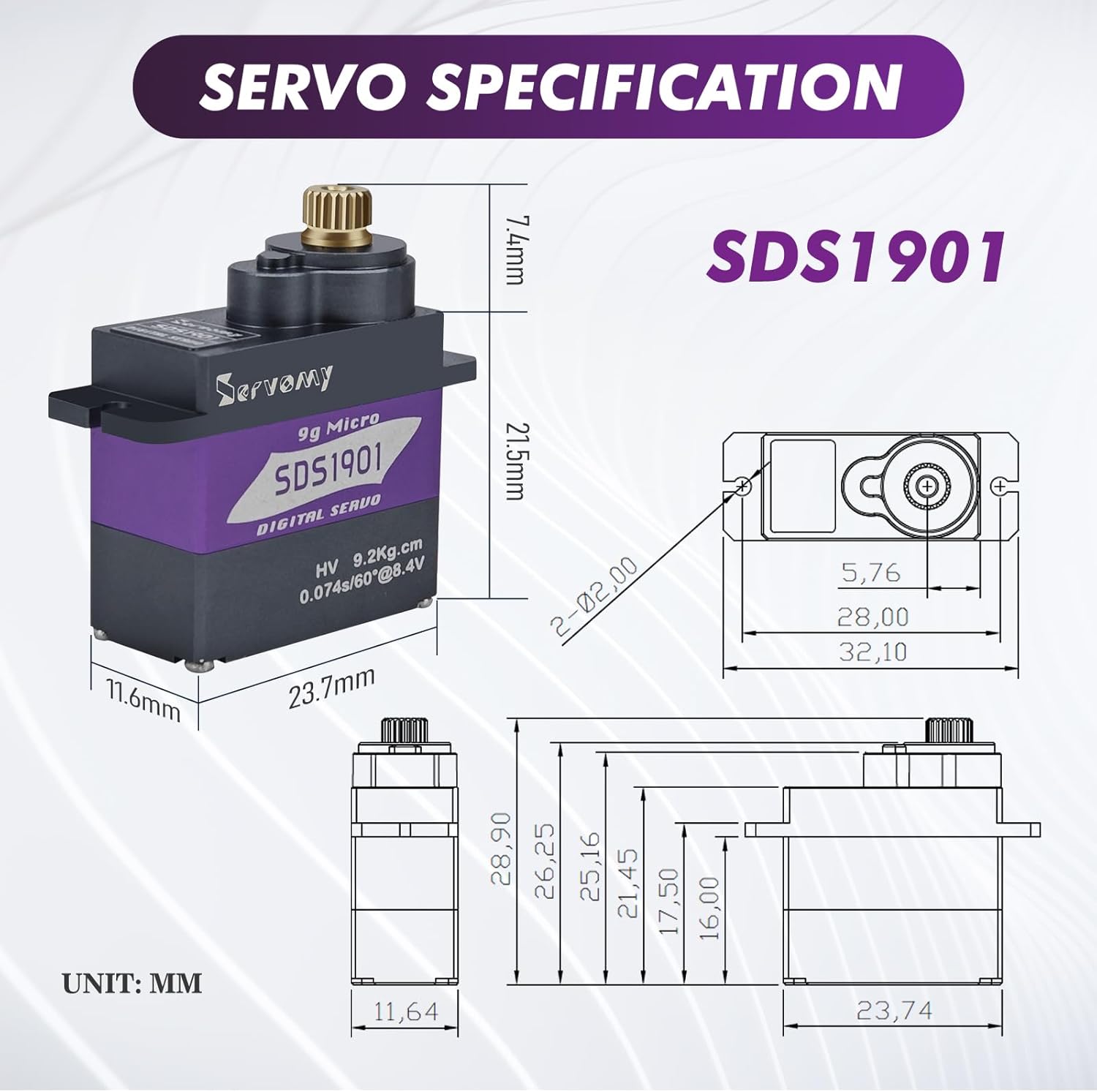 SERVOMY-SDS1901 Digital 9G Mic - Servo 9G review and price