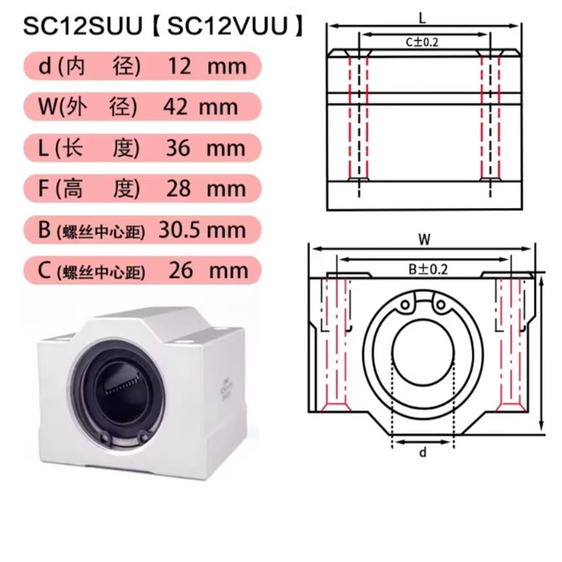 1PC SCS6UU SCS8UU SCS10UU SCS1 - Linear Rod 8Mm review and price