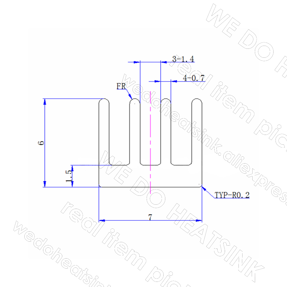 WE DO HEATSINK 50pcs/lot Tiny  - Aluminium Extrusion review and price
